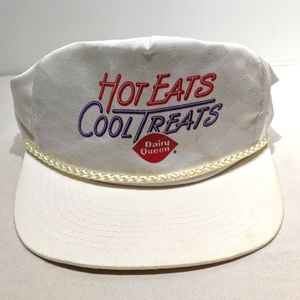 Vtg Dairy Queen Snapback Cap Hot Eats Cool Treats